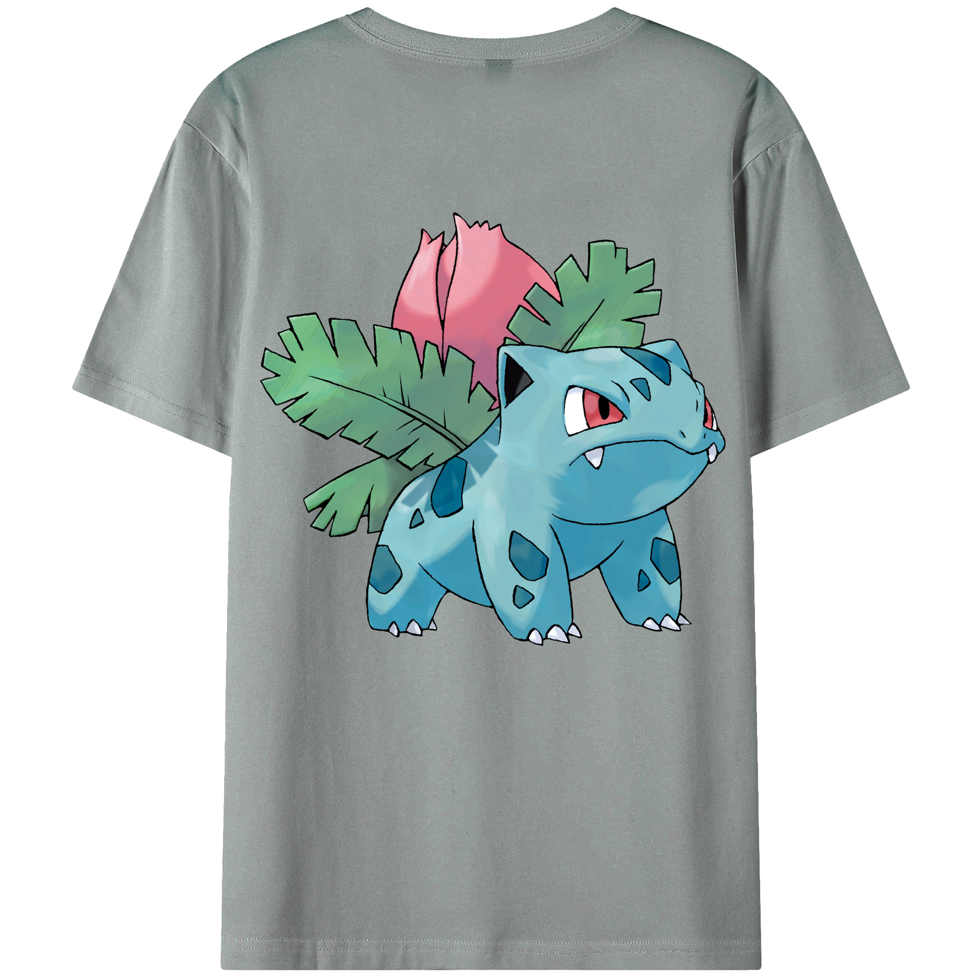 （画像用） ポケットモンスター Pokémon 綿100％ メンズ半袖Tシャツ（バックプリント） 通気性